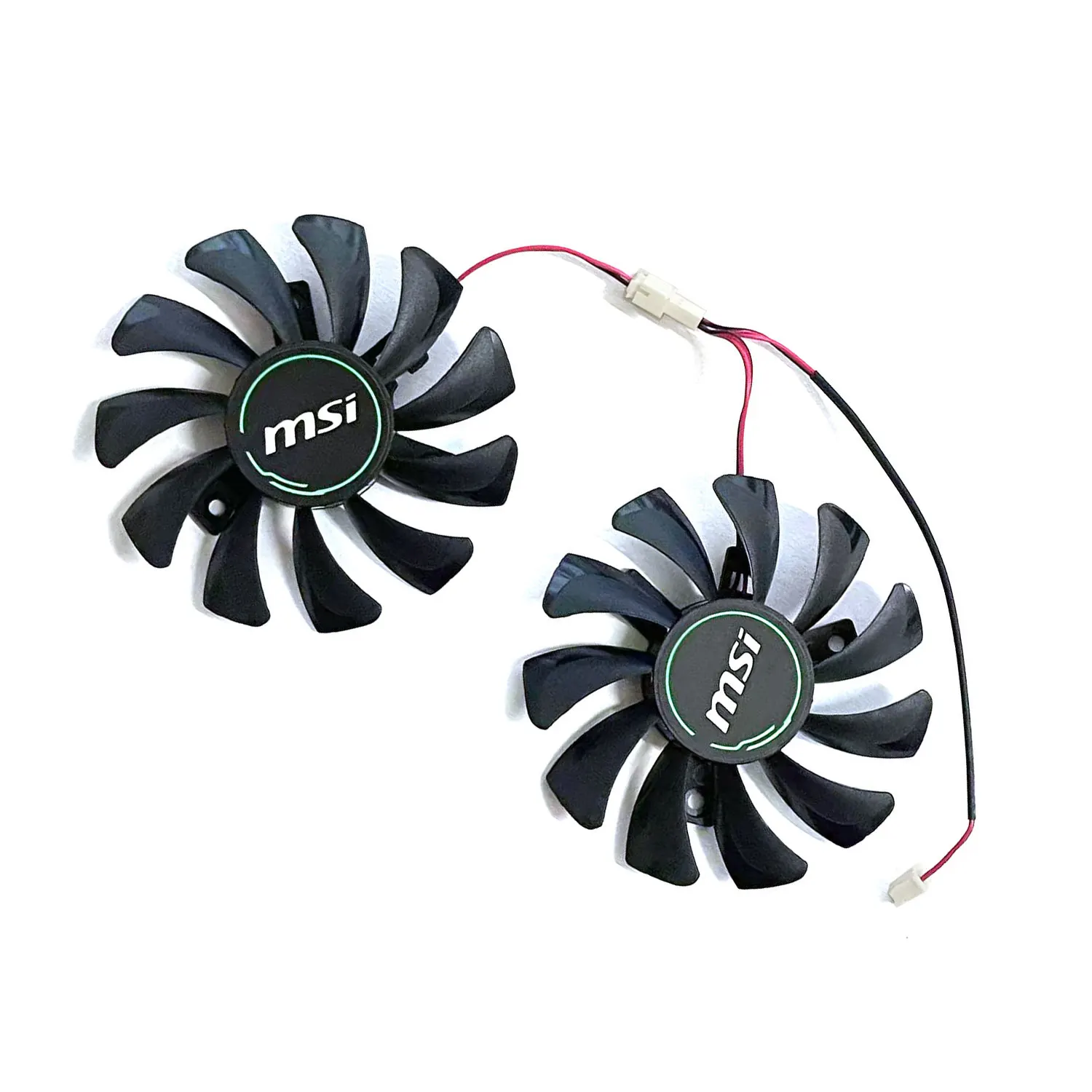 UKGF 75MM HA8010H12CF-Z GTX1650 ventilador VGA para MSI GeForce GTX 1650 SUPER VENTUS XS ventilador de refrigeración de tarjeta gráfica 2 pines 12V 0.5A - imagen 5