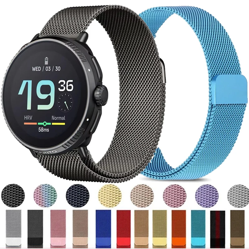 Bucle milanés de 20mm y 22mm para SUUNTO RACE 2/RACE S, pulsera de Metal magnética para SUUNTO Vertical/Ocean 5 9 Peak Pro DLC/3 3 Fitness