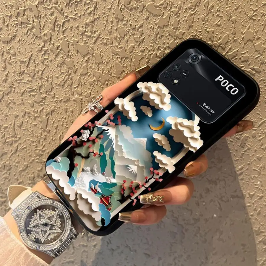 Funda de teléfono suave negra con suspensión de cielo de verano para Xiaomi Poco F1 C71 C50 C40 X3 X4 X5 X7 Pro C75 C61 M5 F3 M3 M4 M7 Pro - imagen 5