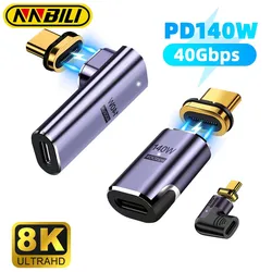 NNBILI Cable USB-C Magnético 8K, 60 Hz y Carga Rápida 140 W