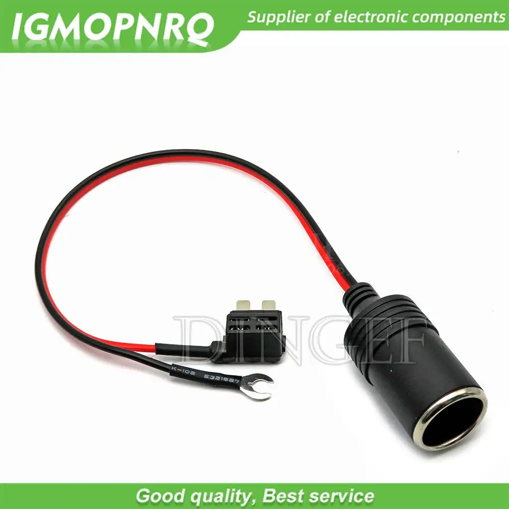 Cable de cargador de encendedor de cigarrillos de coche de cobre puro, conector de enchufe hembra, Cable adaptador con fusible de coche, 10A, 20A, 30A, 25A, 1A, 1 Juego - imagen 4