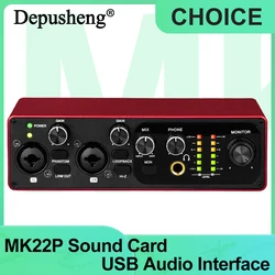 Depusheng MK22P – Interfaz de audio USB con phantom 48 V