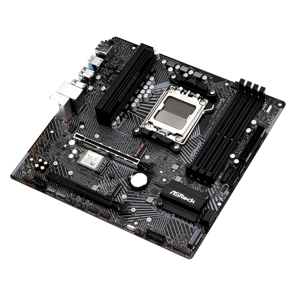 Placa Base ASUS B650M PG LIGHTNING WIFI para CPU AM5 (Ryzen 5 7600/7600X, Ryzen 7 7800X3D), 4×DDR5, 2×M.2 NVMe PCIe 4.0, formato Micro-ATX, ideal para gaming y oficina - 6% de descuento - imagen 4