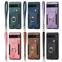 Funda RFID de cuero para Google Pixel con soporte magnético abatible