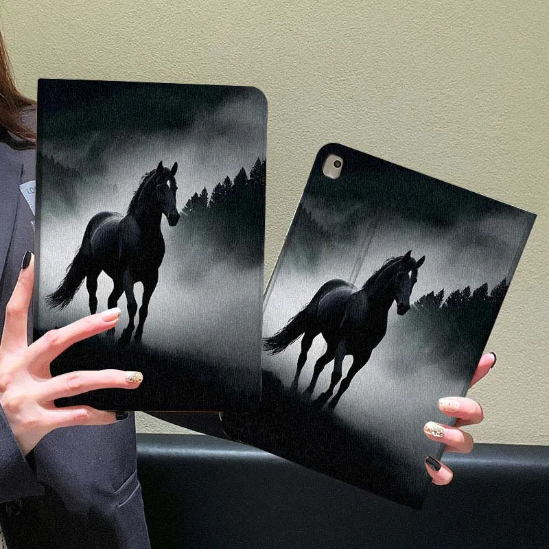 Funda con patrón de arte de caballo oscuro para Huawei Honor Tab Magic Pad GT 6 X9 X8A X8 V8 V7 9 8 2 3 13,3 10 Pro pulgadas