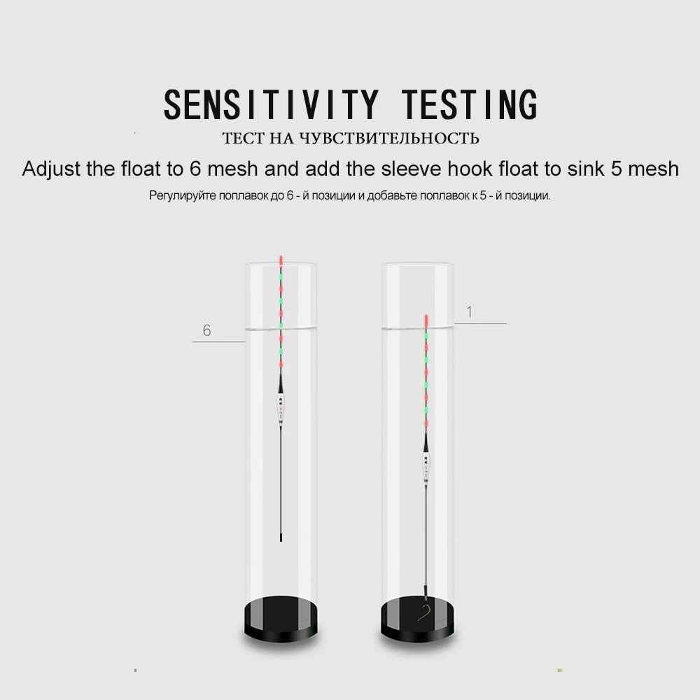 Nano flotador compuesto + 1 CR322 + 1 ganchos para bolsa + 1 flotador de apoyo, flotador de carpa cruciana, accesorios de boya duraderos y sensibles, 1 ud. - imagen 2