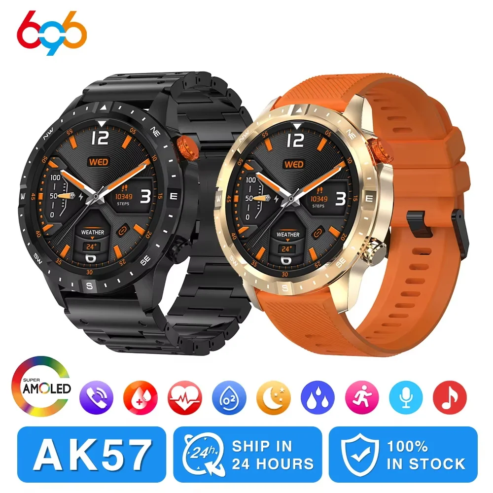 Reloj inteligente hombres mujeres modos deportivos 400mah Monitor de salud llamada de diente azul Smartwatch impermeable al aire libre 360*360 pantalla HD AMLOED