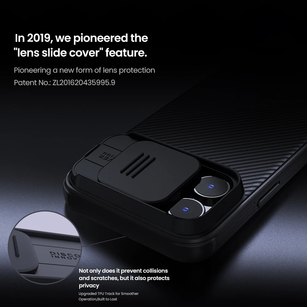 Funda Nillkin para iPhone 16 Pro Max / 16 Pro / 16 Plus / 16 CamShield Pro, PC + TPU con cubierta de cámara deslizante - imagen 2