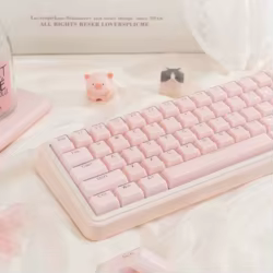 ASA-teclas de PC de cristal de gelatina rosa, 136 teclas, translúcidas, transparentes, retroiluminadas RGB, ABS, para interruptores MX, Teclado mecánico