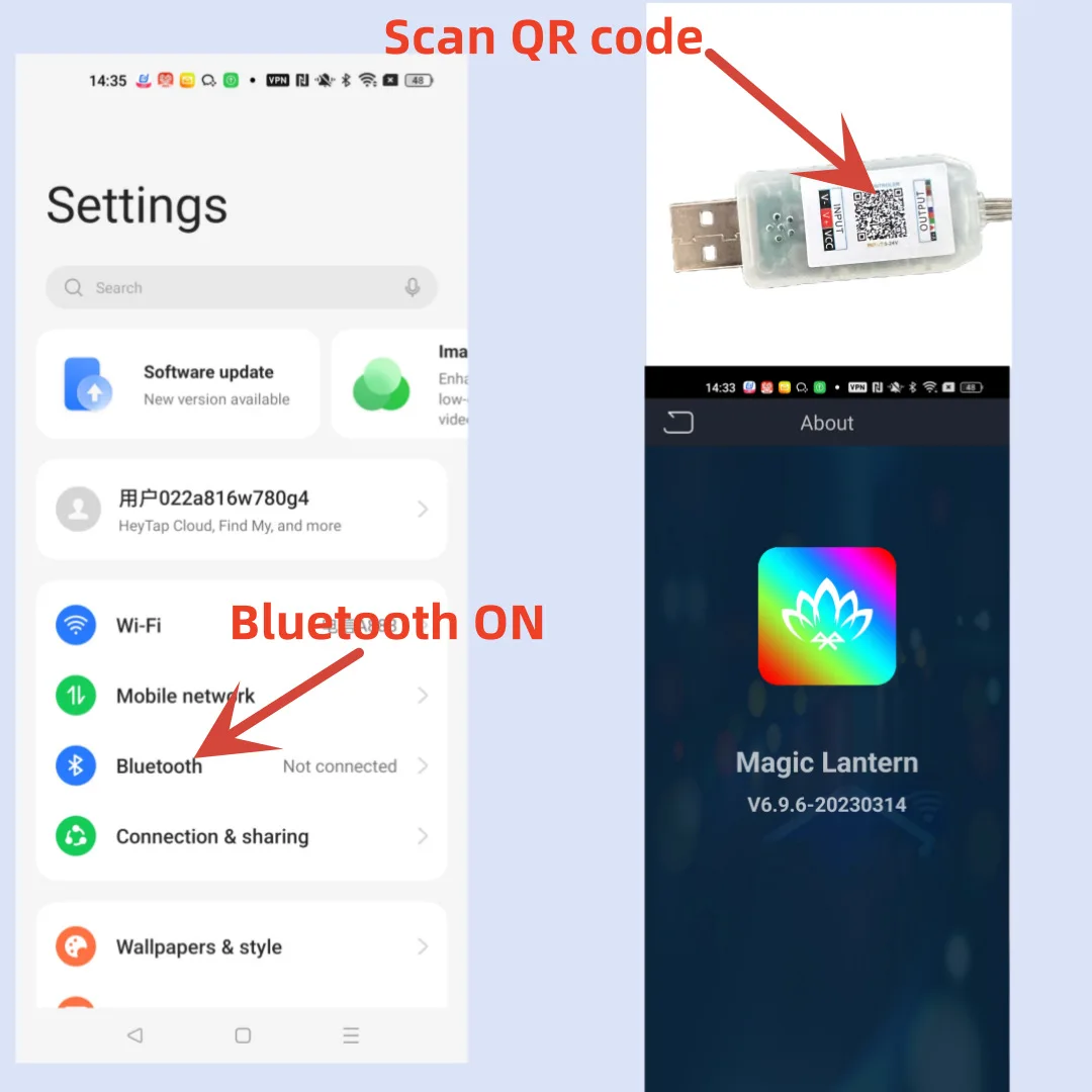 Guirnalda de luces LED USB con Bluetooth, guirnalda RGBIC, lámpara de hadas impermeable para exteriores, interiores, árbol de Navidad, iluminación decorativa para el hogar - imagen 5
