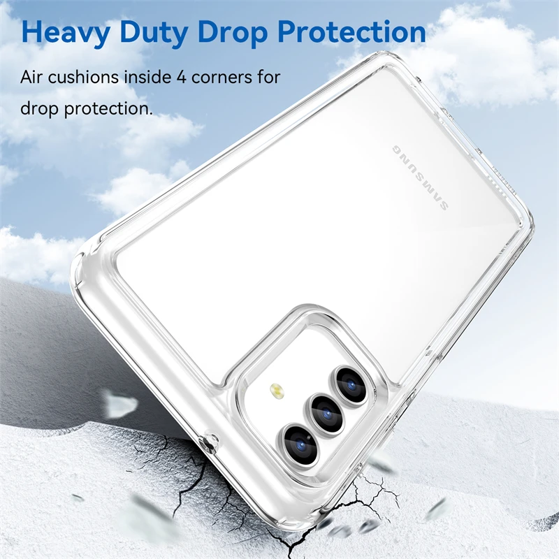 Para Samsung Galaxy A04S Funda de silicona con borde transparente a prueba de golpes TPU Capa Samsung A04S A14 funda protectora para Galaxy A04S - imagen 4