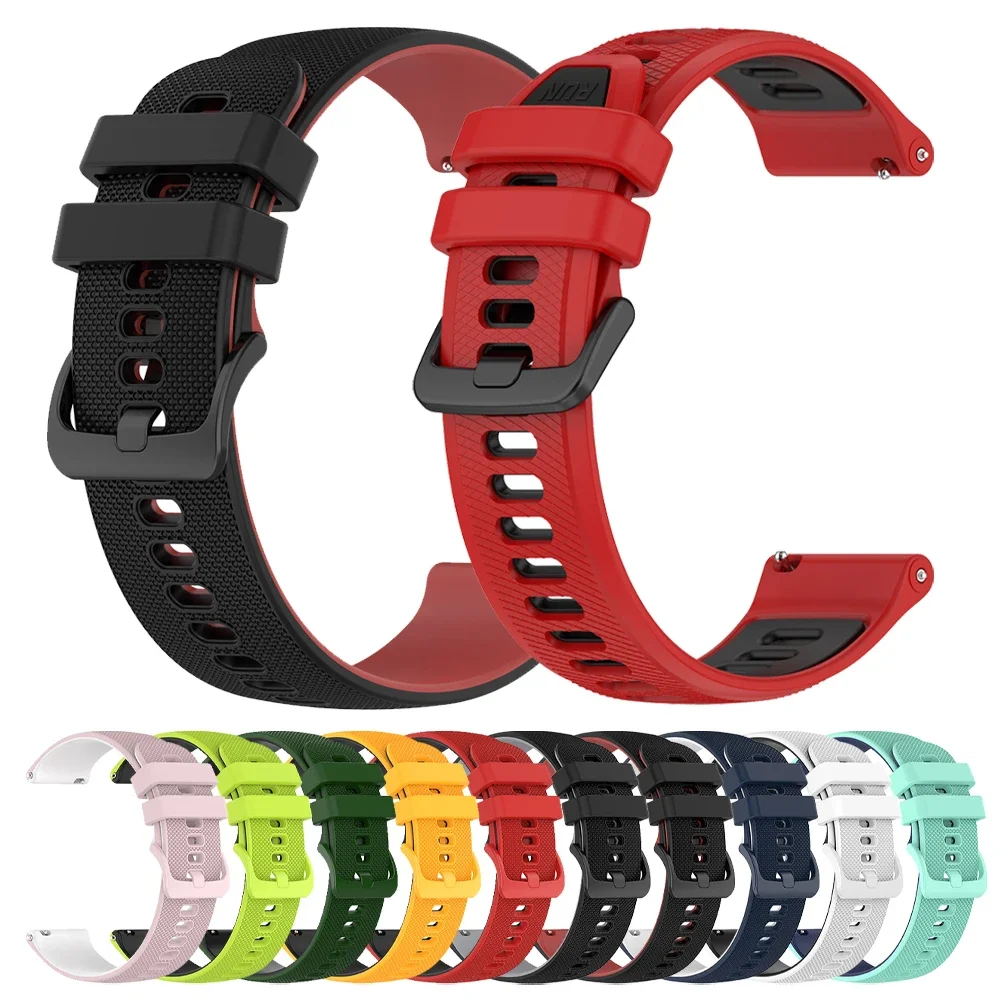 Correa de dos tonos para Samsung Galaxy Watch 6 4 Classic 5 Pro 45mm 40mm 44mm 43mm 47mm correa de silicona para Galaxy Watch 3 41 45mm Gear