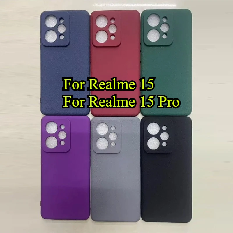 Funda para Realme 15 Pro, funda suave mate de arenisca fina para Realme15 15Pro 14 Pro Plus 14T, funda de silicona a prueba de golpes para teléfono