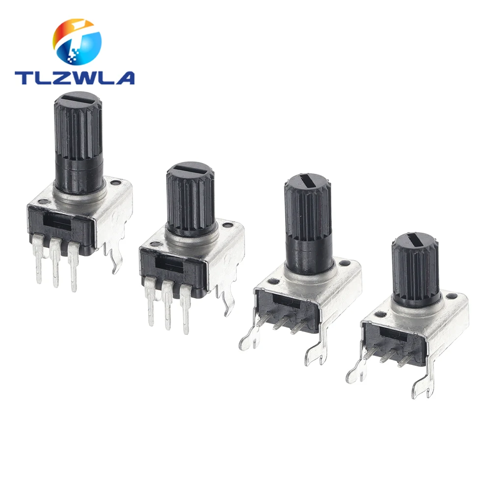 Potenciómetro de sello de 9 pines, resistencia ajustable, 100 piezas, RV09, eje Horizontal Vertical de 15/20mm, 1k, 2k, 5k, 10k, 20k, 50k, 100k, 0932