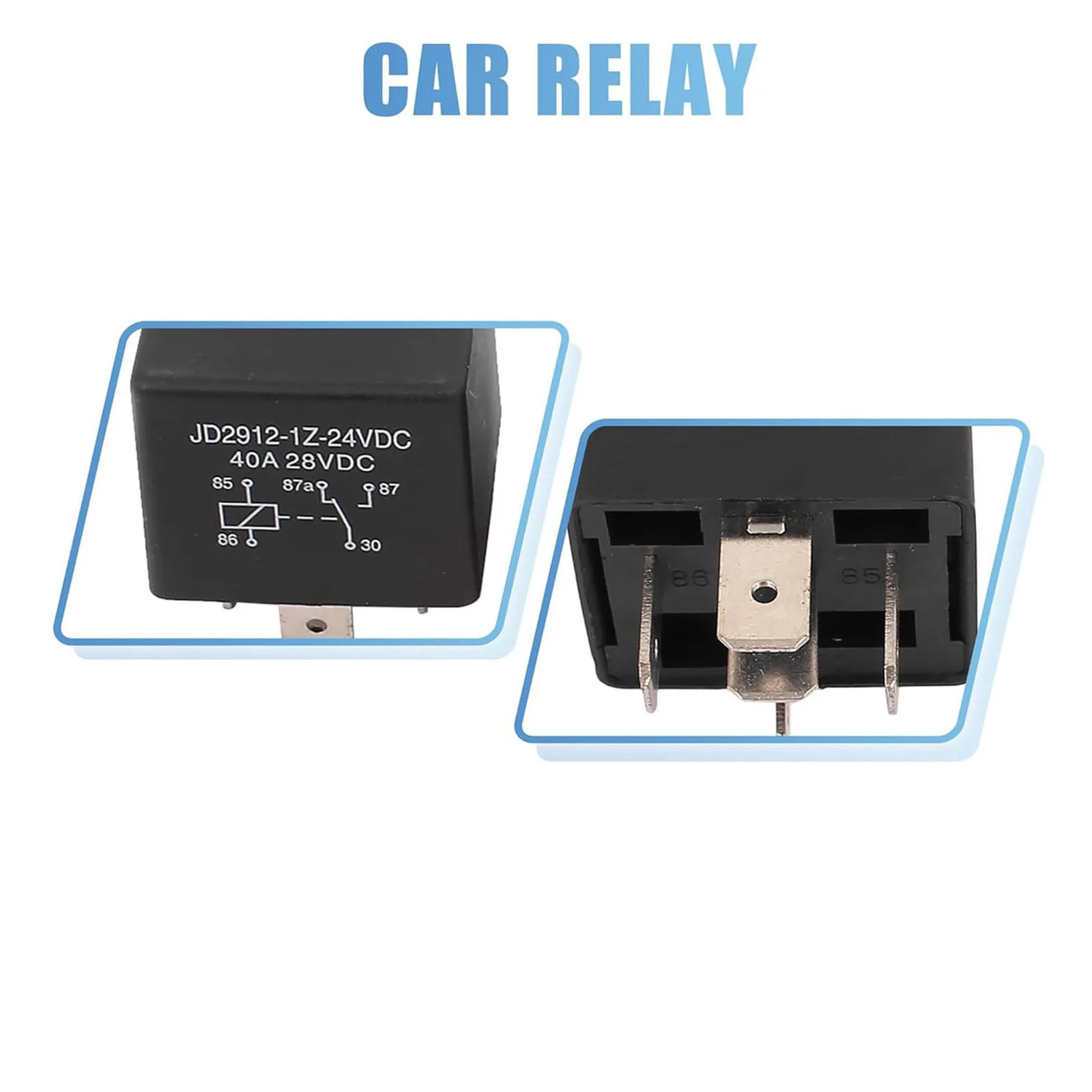 5 uds relé de Motor 5 pines 24V bobina 40amp Spdt JD2912-1Z-24VDC 40A 28VDC, interruptor de relé de Contactor de potencia, controlador de iluminación de relé - imagen 5