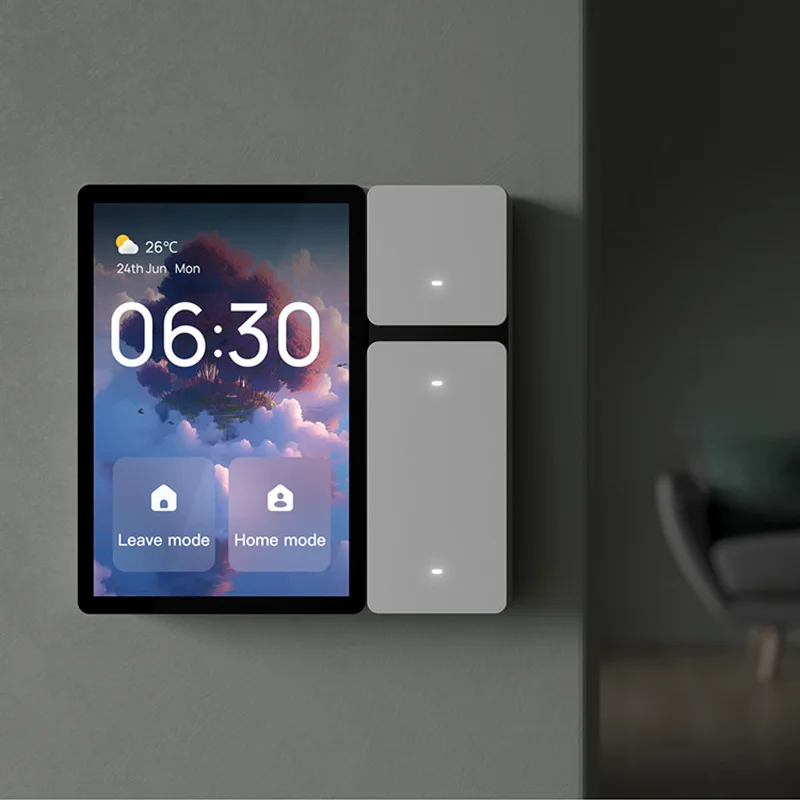 Tuya zigbee WiFi panel de control de 3,5 pulgadas interruptores táctiles de pared automatización pantalla LCD 3 relés 3 botones físicos Bluetooth IR remoto