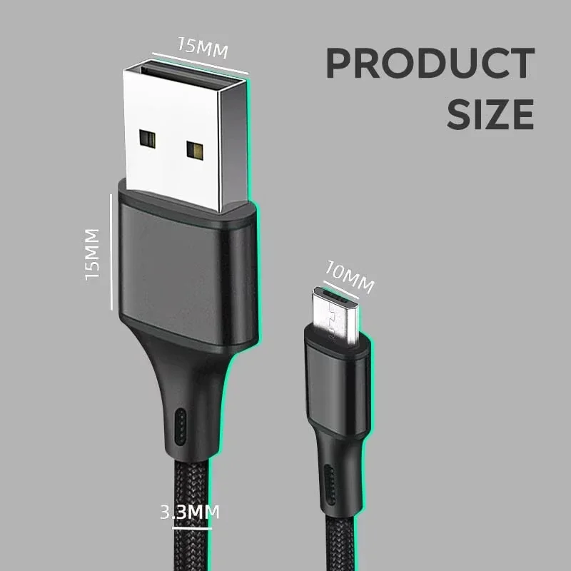 DATA FROG 1M 2M 3M Cable de datos de carga USB para controlador PS4 Cable cargador de mando - imagen 4
