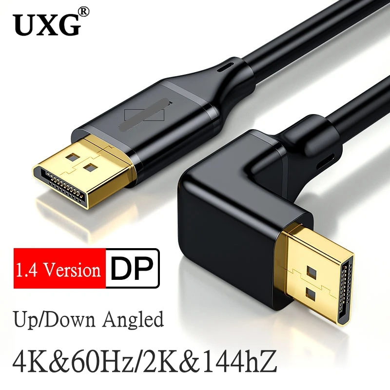 Cable Displayport 3M 4K DP 144Hz, Cable de Audio y vídeo, adaptador de 90 grados para Xiaomi TV Box, ordenador portátil, videojuego DP, puerto de visualización - imagen 2