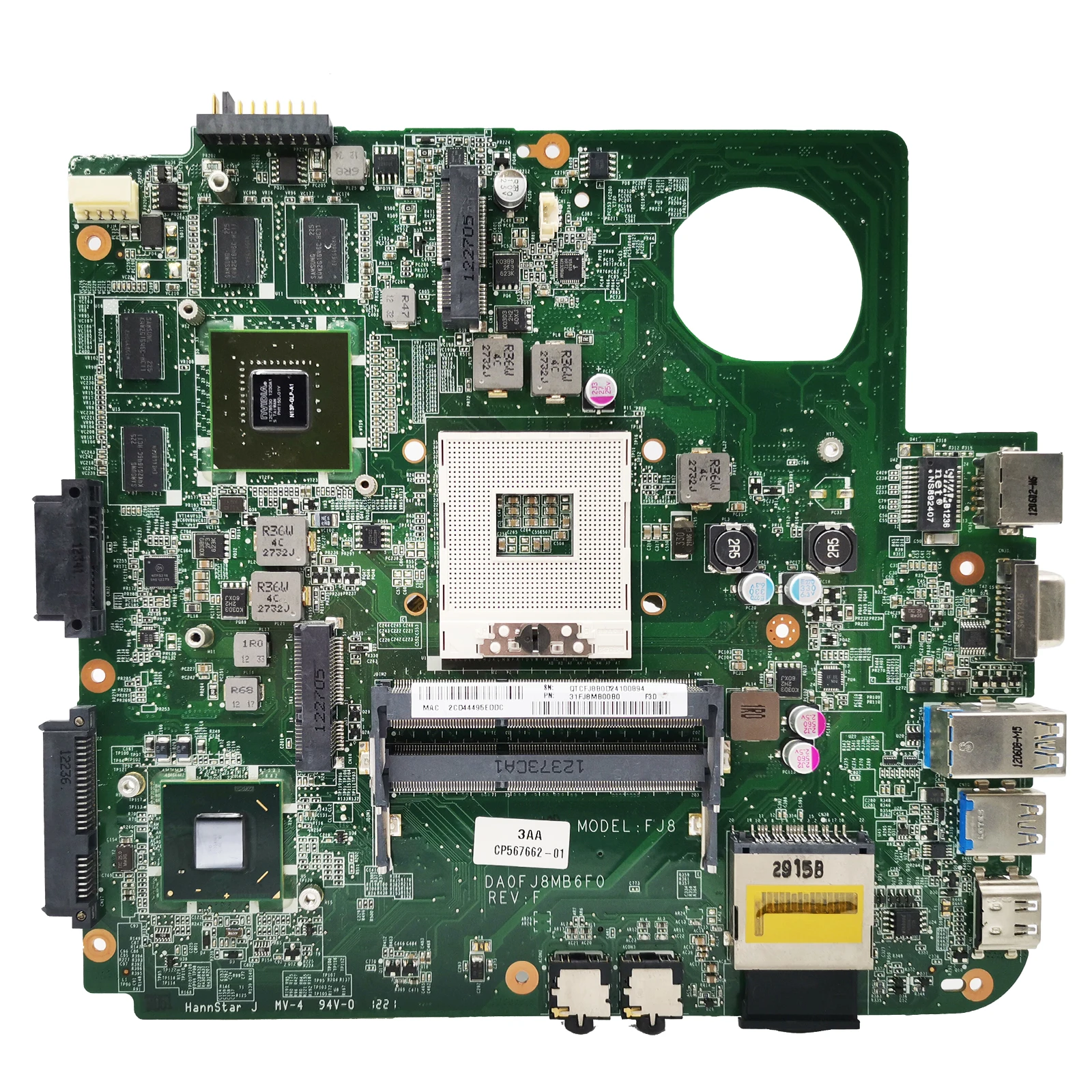 Placa base CP567661-01 para ordenador portátil de AKEMY para FUJTSU Lifebook LH532 HM76 placa base DA0FJ8MB6F0 SLJ8F DDR3 - imagen 2