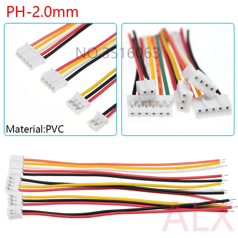5 uds JST-1.25mm ZH-1.5mm PH-2.0mm XH-2.54mm conector macho/hembra con cable 2/3/4/5/6/7/8/10P conector de pines para Arduino - imagen 4
