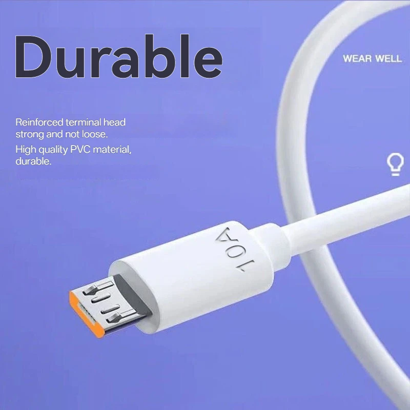NNBILI-Cable Micro USB Universal 10A, Cable USB de carga rápida de velocidad para Samsung Galaxy S7 S6 PS4 MP3 TV, Cables de datos para teléfonos Android - imagen 4