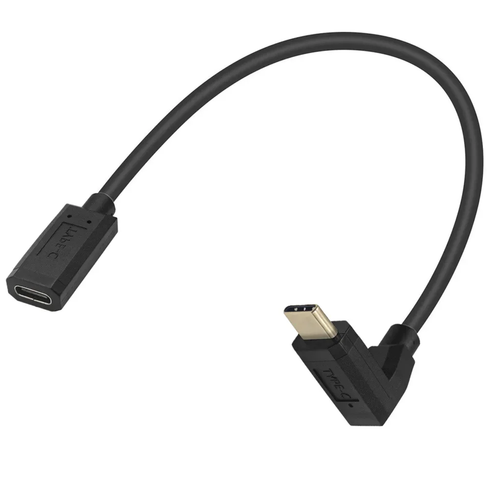 5A 10Gbps USB C a USB C Cable hasta ángulo recto codo USB tipo C macho a hembra Cable de carga de datos 0,3 m 0,6 m 1m 1,8 m - imagen 5