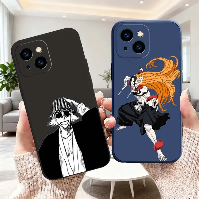 Anime Bleach cool para Apple IPhone 17 16 15 14 13 12 11 Pro Max Plus funda protectora de aire suave para teléfono