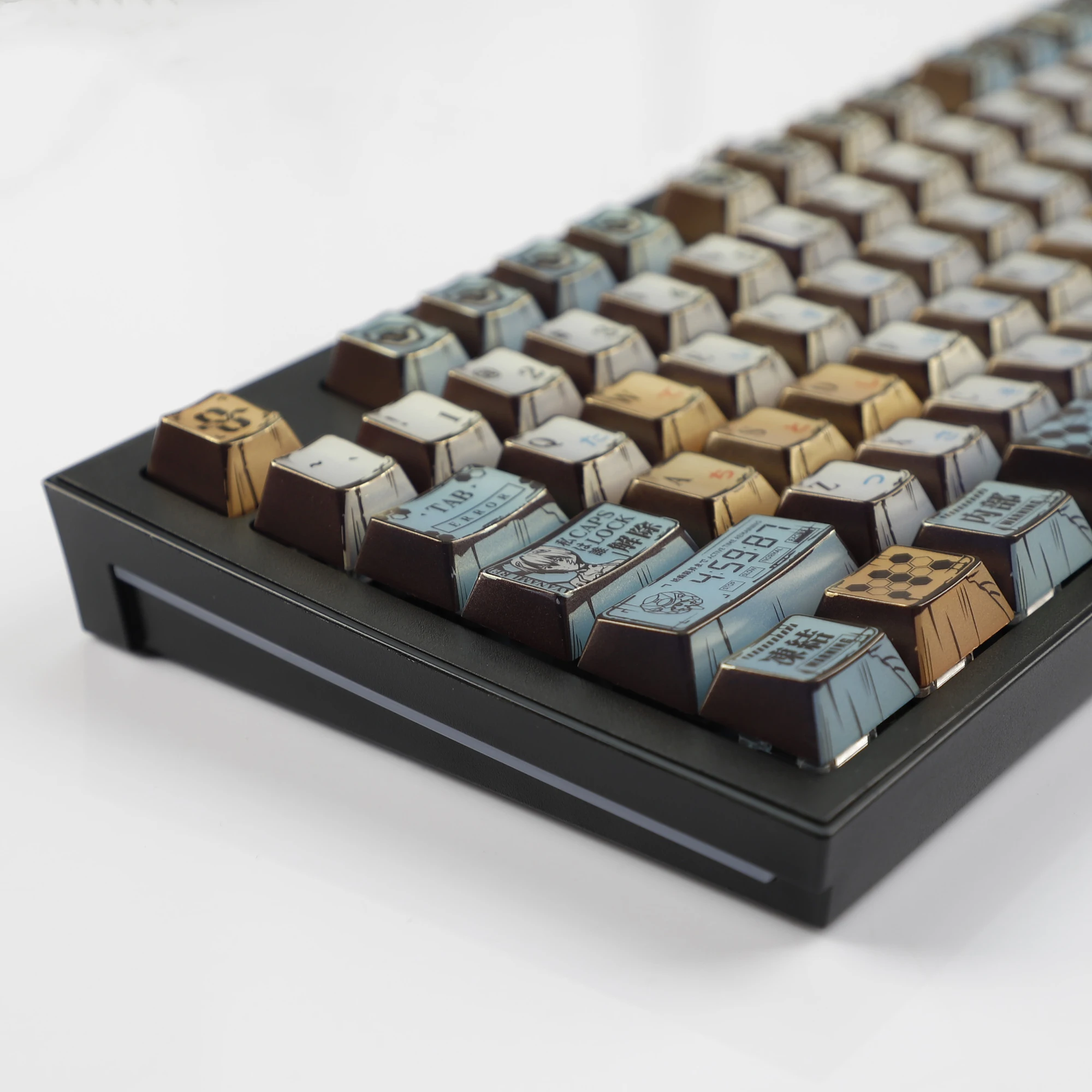 YMDK-teclas Retro nacaradas de Metal EVA, 126 teclas, resistentes al desgaste, perfil de cereza, subteclas para teclado mecánico MX Gaming - imagen 4