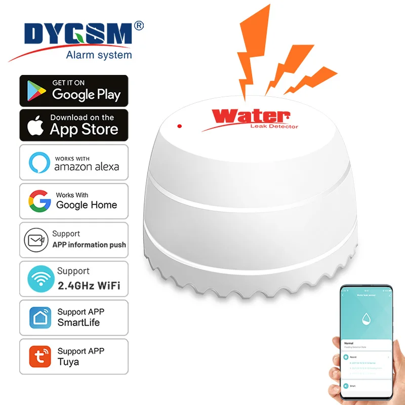 Detector de fugas de agua con WiFi, monitoreo remoto y Alexa y Google