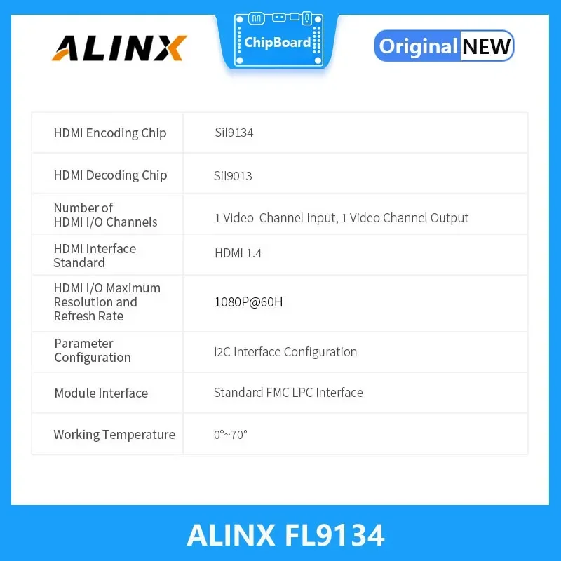 ALINX FL9134: FMC LPC a HDMI Entrada Salida 1080p Tarjeta adaptadora FMC Placa hija para FPGAAlinx - imagen 5