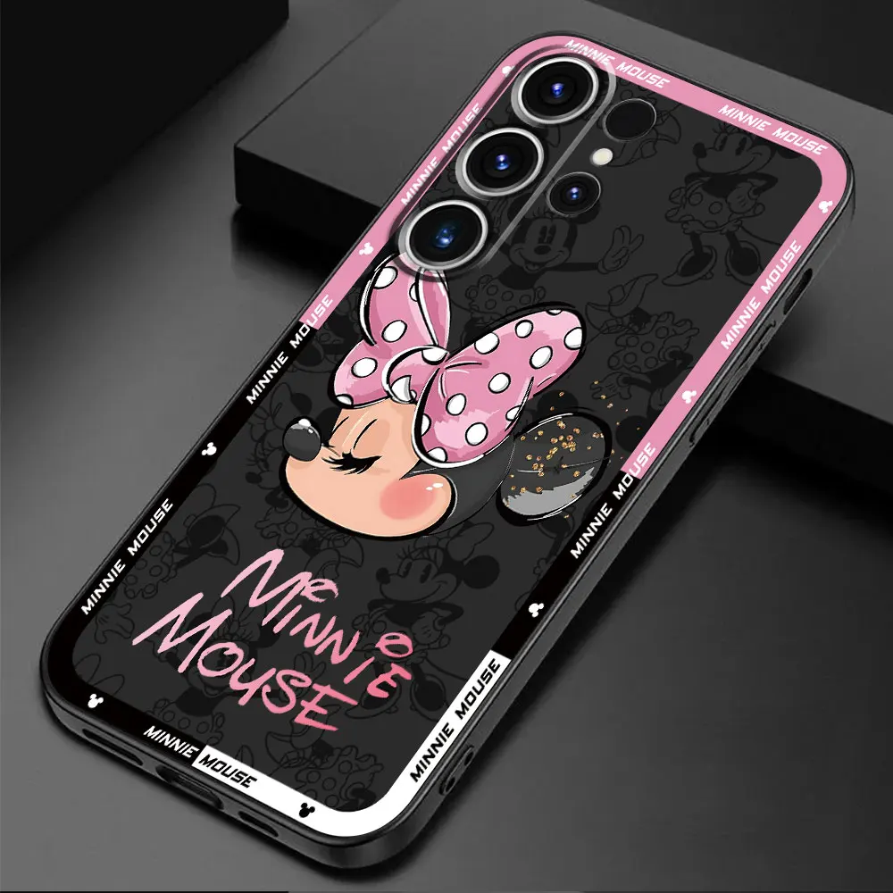 Capa Disney Mickey Minnie Mouse lindo negro suave funda para Samsung Galaxy S24 Ultra S21 5G S22 Plus S23 Ultra S21 FE S20 - imagen 4