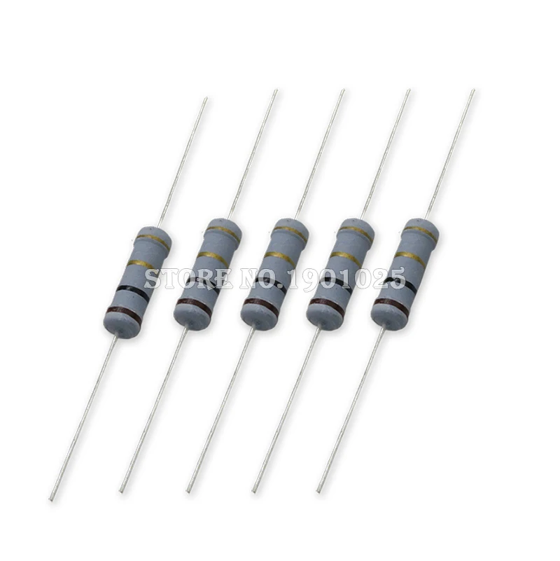 Resistencias de película de carbono 20 piezas 5%, 2W, 1R-10M, 10R, 15R, 47R, 100R, 220R, 1K, 10K, 4K7, 100K, 560K, 1M, 3M3 Ohm, resistencia de anillo de Color 200K - imagen 2