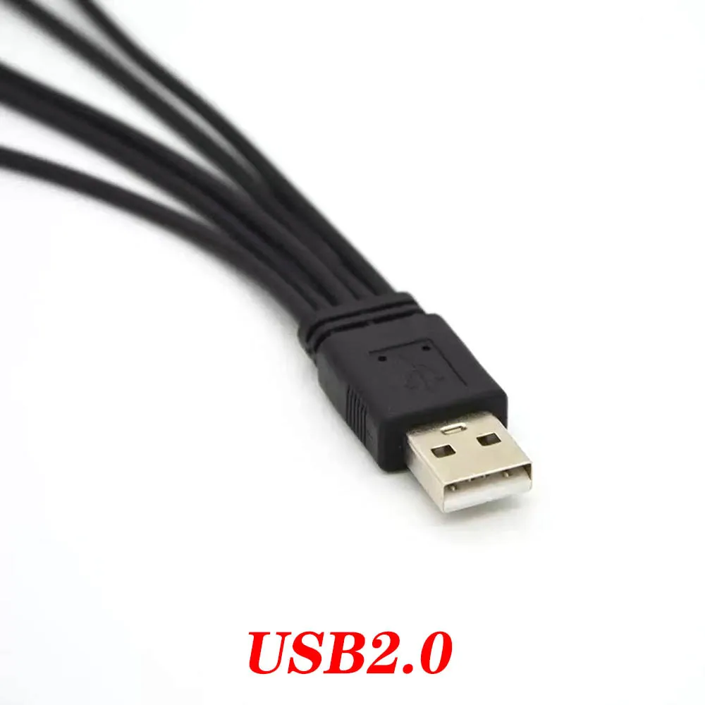Cable USB C 5 en 1 0,2 M 2A puerto de carga USB a tipo C para Cable de carga de teléfono móvil tipo C Universal multifunción - imagen 5