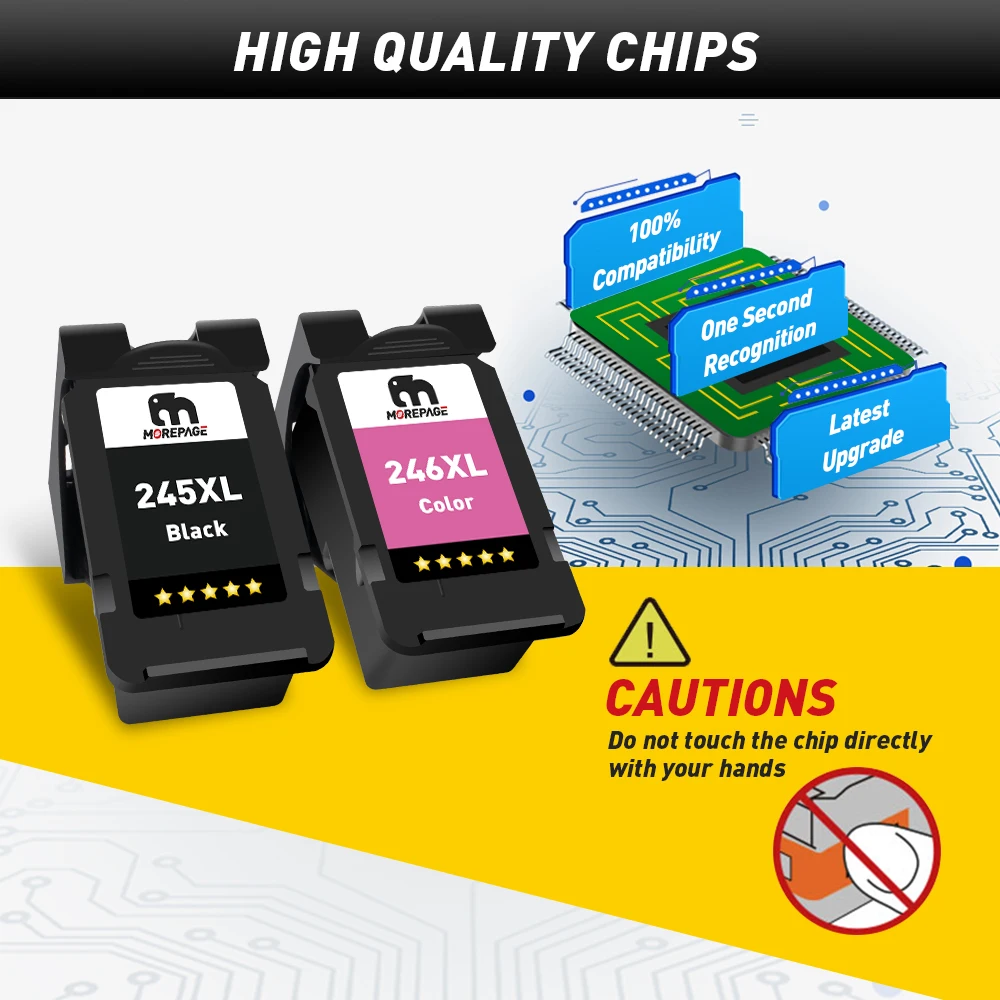 QSYRAINBOW para cartuchos de tinta PG245 CL246 para Canon PG-245 246 para impresora MG2924 MX492 MG2520 TS302 TS3120 TS3122 - imagen 3