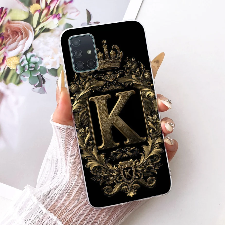 Para Samsung Galaxy A51 4G funda SM-A515F Linda corona letras cubierta suave funda de teléfono delgada para Samsung A31 A41 A51 A71 4G Fundas bolsas - imagen 5