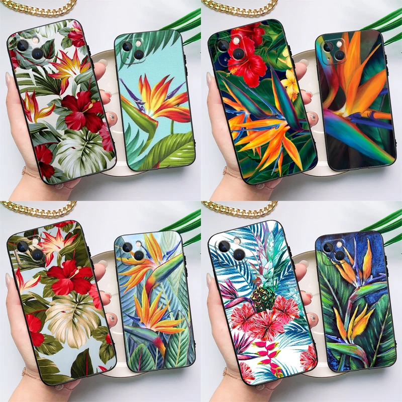 Funda de pájaros hawaianos del paraíso Tropical para Realme 15 Pro GT6 GT7 10 11 12 13 14 Pro Plus C51 C53 C55 C61 C63 C65 C67 C75 C71
