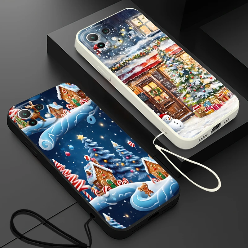 Case for Xiaomi Mi 11 12 Lite 13 10T 11T 12T Pro Soft Cover Christmas Cartoon Candy 