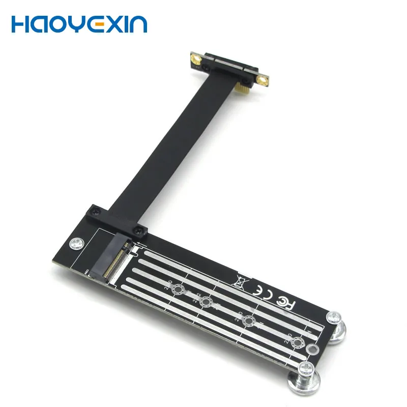 M2 a PCIE Riser PCIe x1 PCI-E3.0 1x a M.2 NVMe M Key 2280 tarjeta elevadora Gen3.0 Cable M2 Key-M cable de extensión pci-express - imagen 3