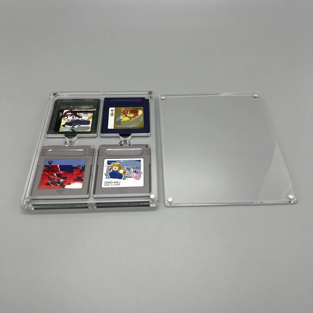 Cubierta de succión acrílica magnética de alta transparencia 4 en 1, caja de almacenamiento para juegos, carcasa dura para cartucho para GameBoy GB GBC - imagen 5