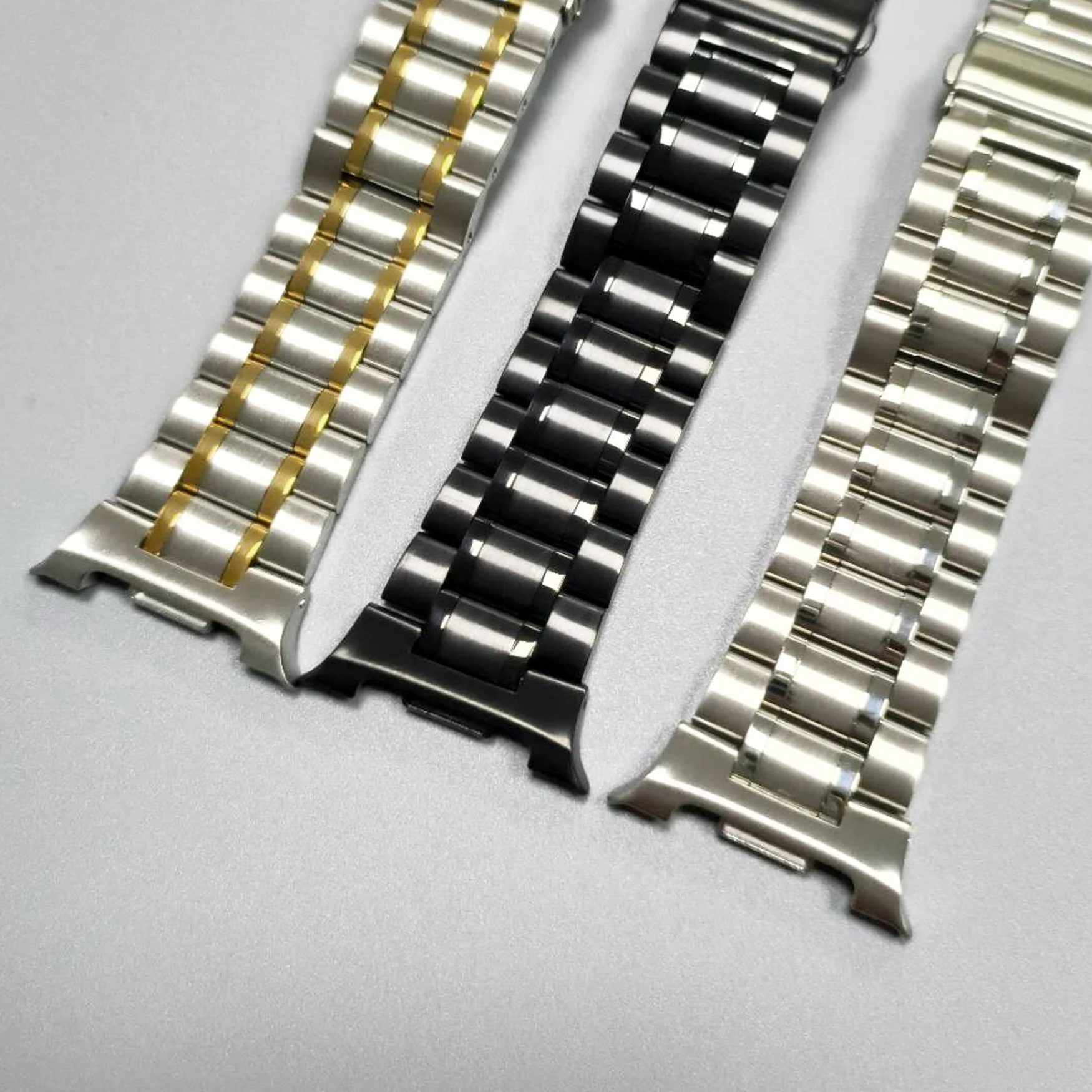 Correa de reloj de Metal sin huecos para Samsung Galaxy Watch 8, 40mm, 44mm y 8 clásicos de 46mm, accesorios de pulsera de acero inoxidable de lujo - imagen 3