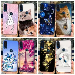 Funda TPU Motorola One Vision – Diseño Gato Mariposa Antigolpes