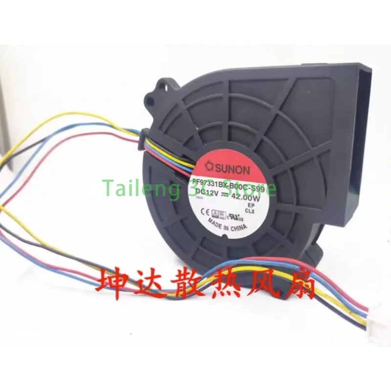 Ventilador Sunon Original 97mm PWM 9733 DC 12V 42,00W PF97331BX-B00C-S99 6800RPM Extractor de flujo de aire de alta velocidad