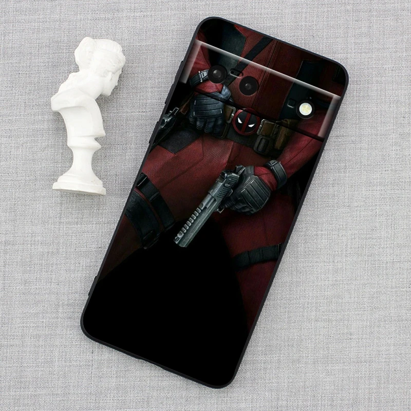 Marvel Wolverine Deadpool Love para Google Pixel 9 8 7A 7 6A 6 5A 5 4 4A XL 5G funda de teléfono suave de silicona negra a prueba de golpes - imagen 3