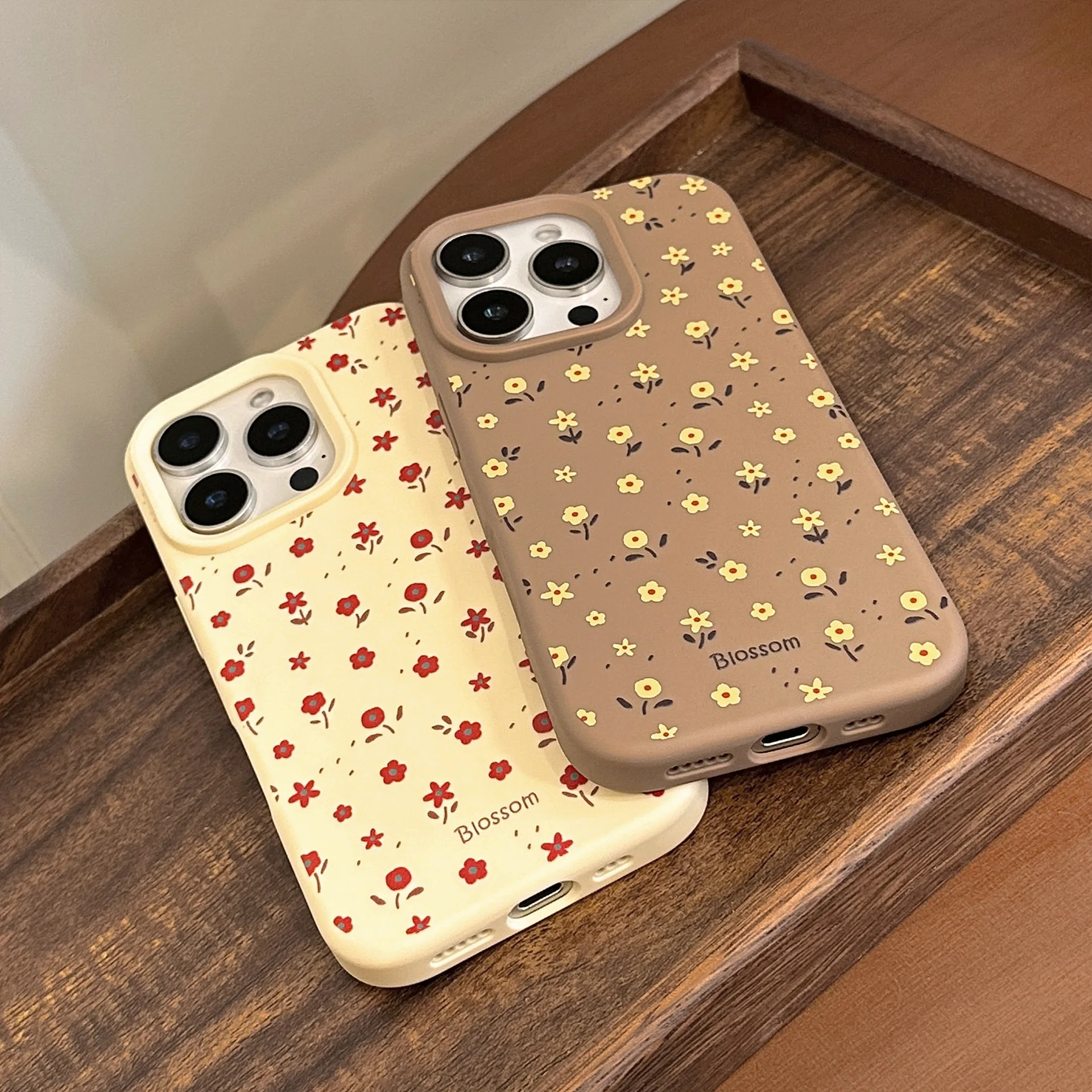 Bonita funda de teléfono Floral para iPhone 17 16 15 14 13 12 Pro Max 11 funda de teléfono suave a prueba de golpes para niñas con estampado de flores - imagen 4