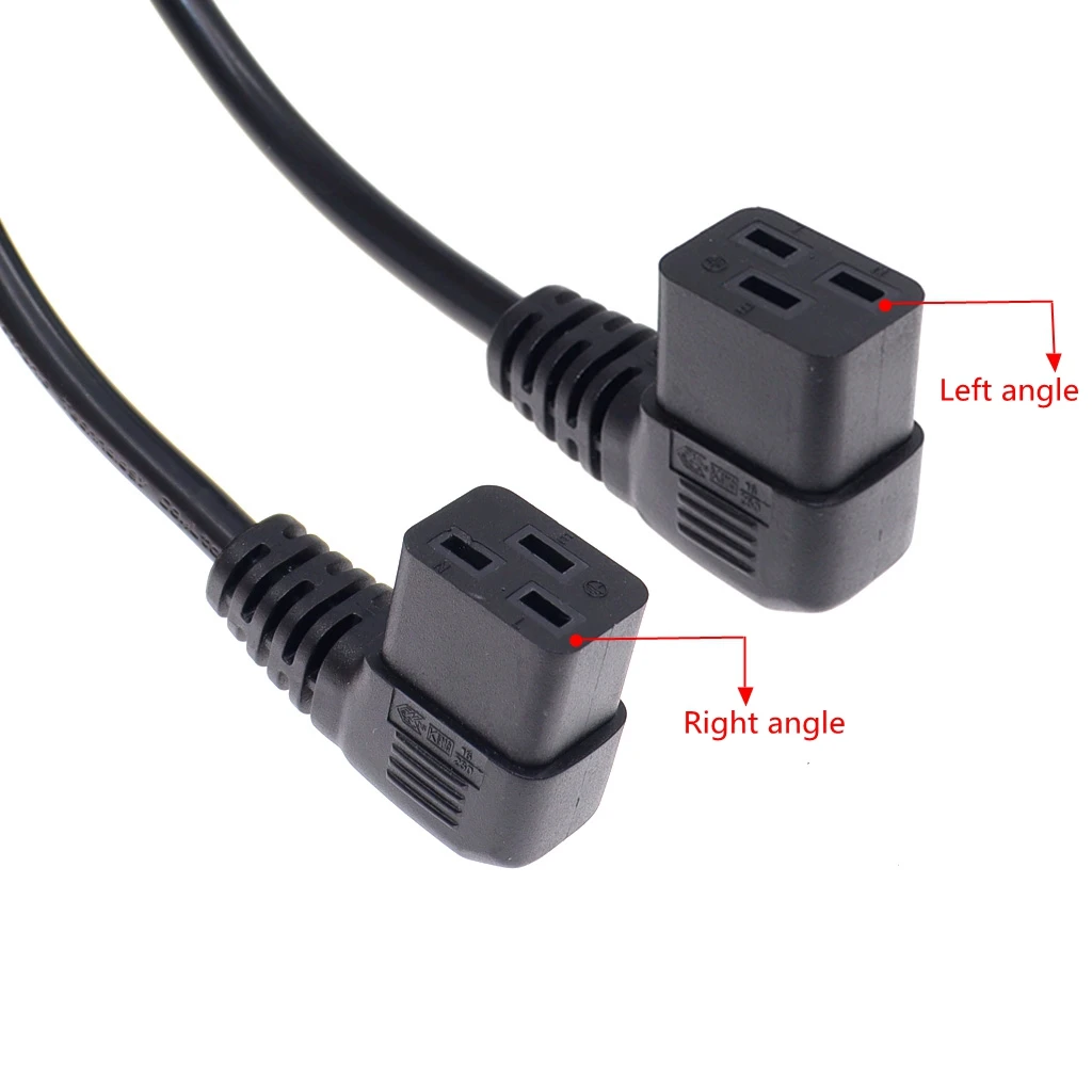 Cable de alimentación de enchufe de ángulo recto C19 a Europa para servidor/PDU, conectado al Cable de alimentación de CA C20, adaptador Schuko, Cable en forma de L - imagen 3