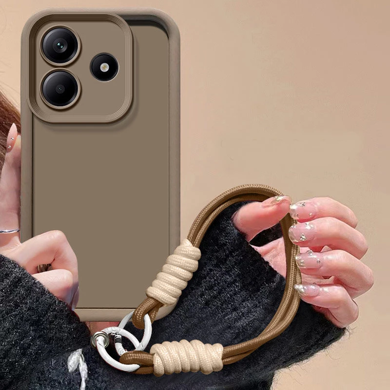 Para Infinix Hot 30 funda Infinix Hot 30 4G X6831 funda de teléfono tejido cordón cubierta sensación de piel protección funda a prueba de golpes - imagen 2