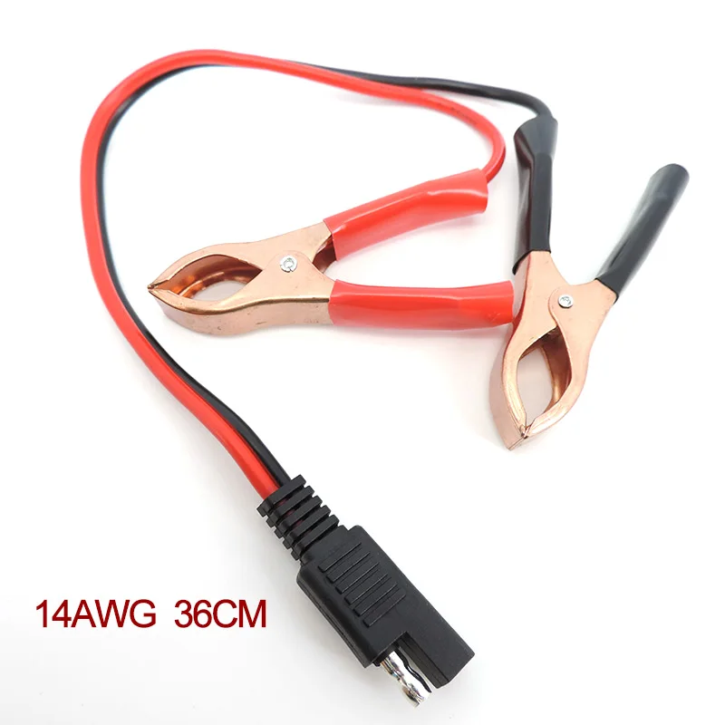14AWG 36CM 2Pin SAE enchufe de desconexión rápida a batería pinzas de cocodrilo abrazaderas de Cable conectores Cable M20