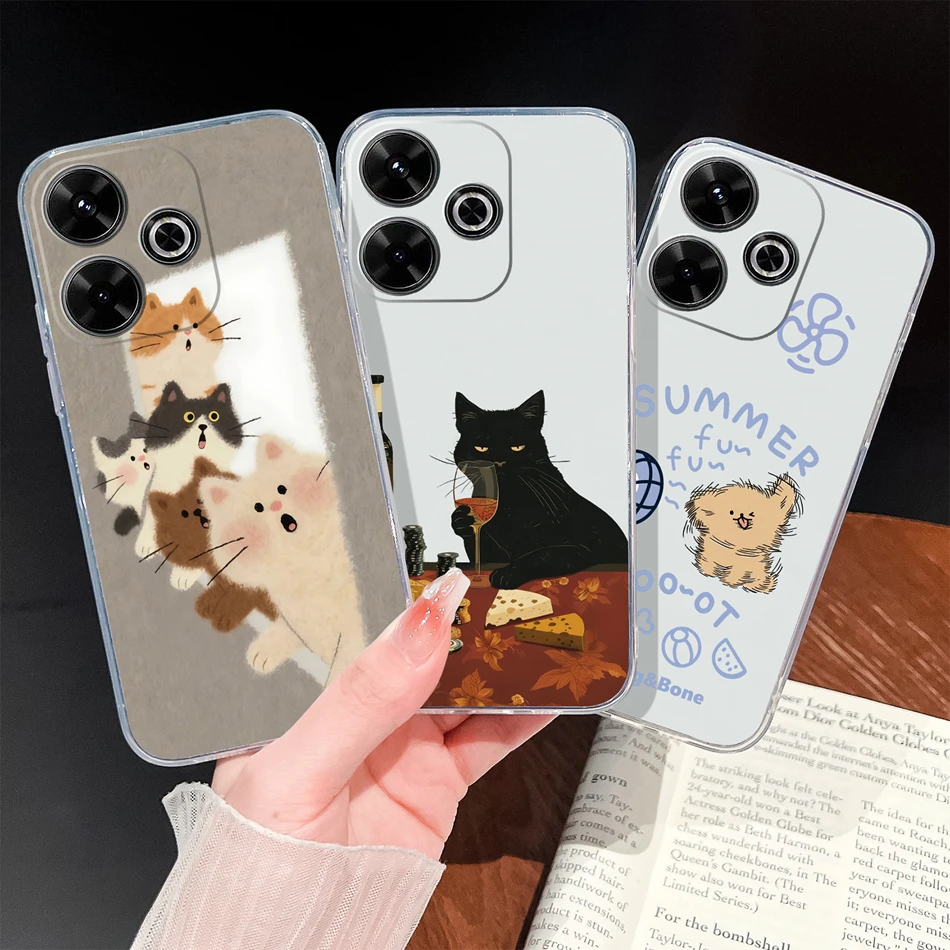 Para Redmi 13 13C 13X 4G 5G Funda de teléfono patrones de mariposa suave TPU Funda de silicona transparente para Redmi13C 13 X Funda ligera - imagen 2