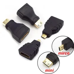 Mini adaptador de Cable de extensión, convertidor macho a hembra, conector compatible con HDMI para HDTV 1080p, HD TV, videocámara