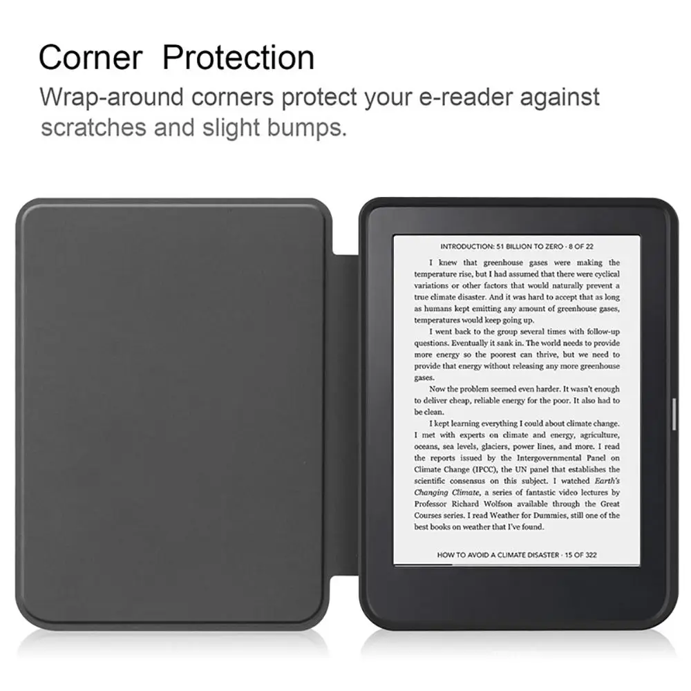 Funda tipo libro inteligente KoBo Clara HD 2018, Funda para lector de libros electrónicos de 6 pulgadas, Funda protectora a prueba de golpes, encendido/apagado automático - imagen 5